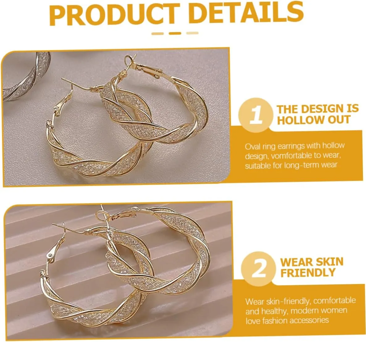 1 Pair Circle Hollow Earrings Jewelry for Women Earrings for Women Fashion Jewelry Prom Earrings Women