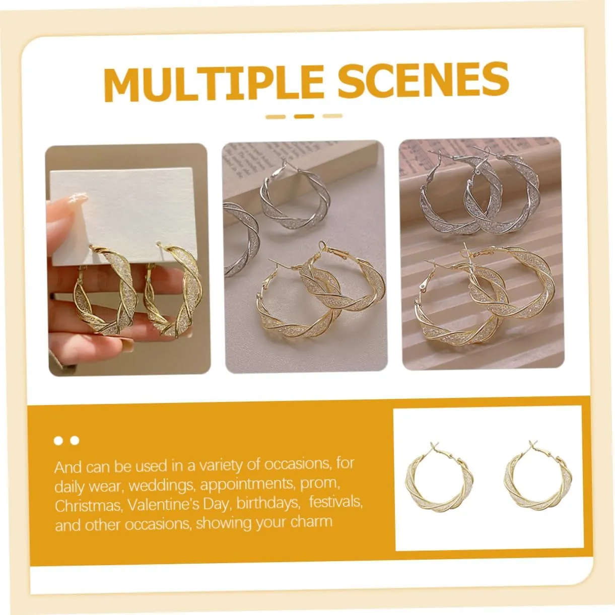 1 Pair Circle Hollow Earrings Jewelry for Women Earrings for Women Fashion Jewelry Prom Earrings Women