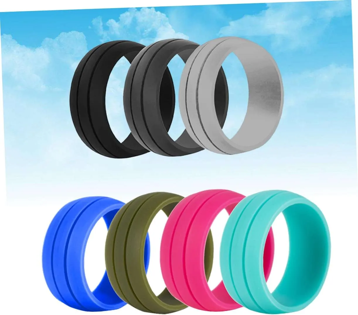 14 Pcs Women Wedding Ring Rubber Wedding Ring Wedding Rings Men Silicone Wedding Bands Men Ring