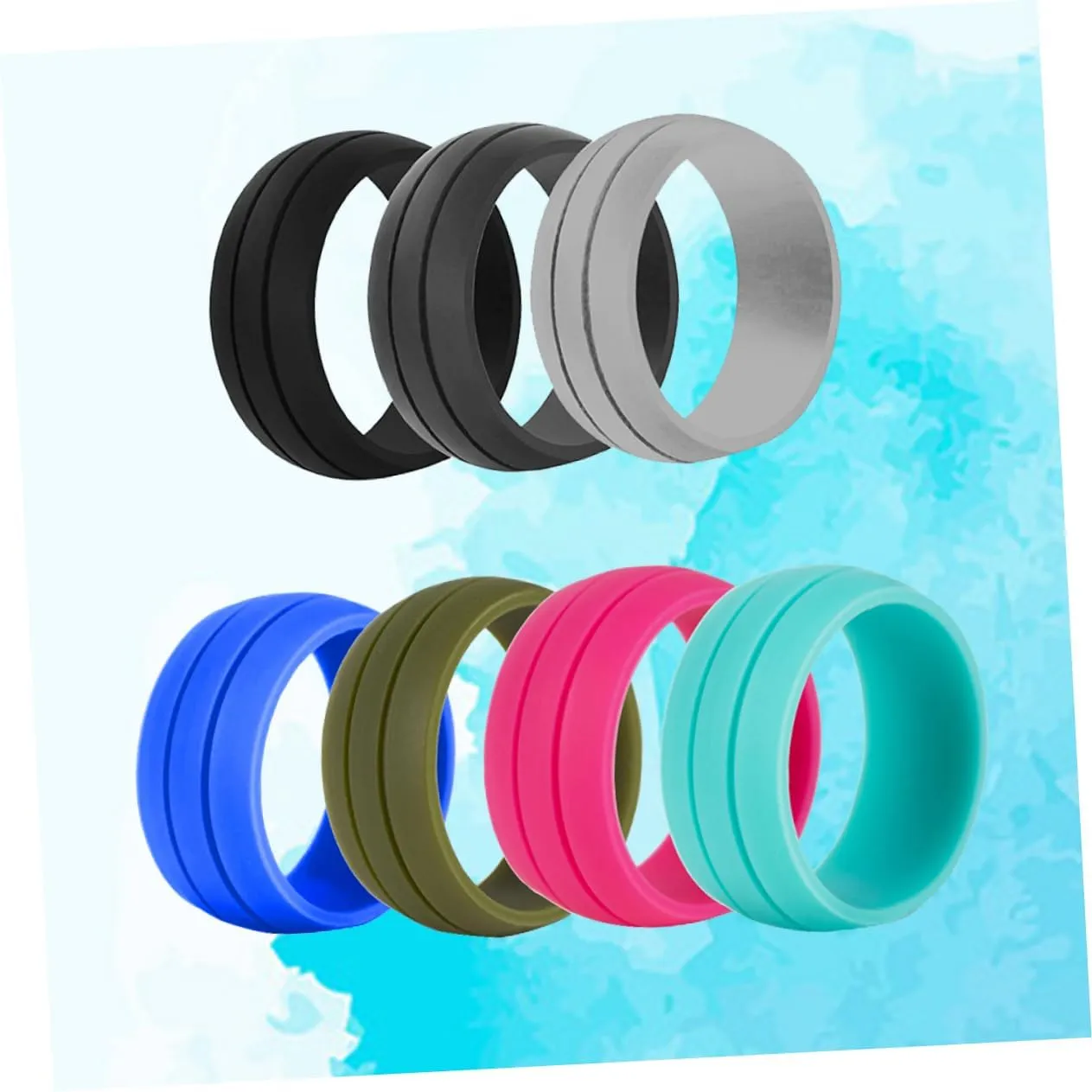 14 Pcs Women Wedding Ring Rubber Wedding Ring Wedding Rings Men Silicone Wedding Bands Men Ring