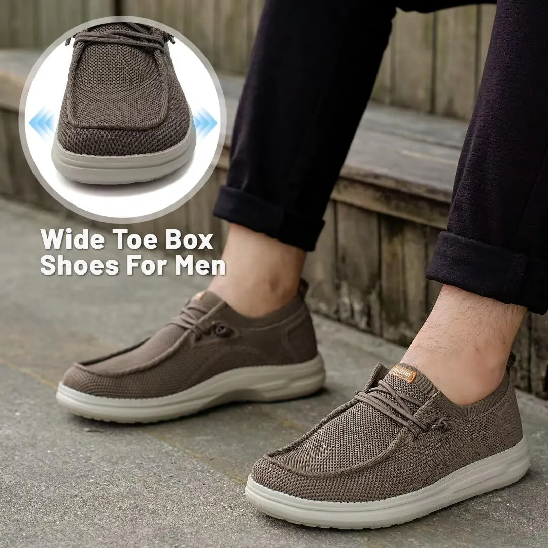 1TAZERO Wide-Shoes for Men - Toe-Box Walking Shoes with Arch Support