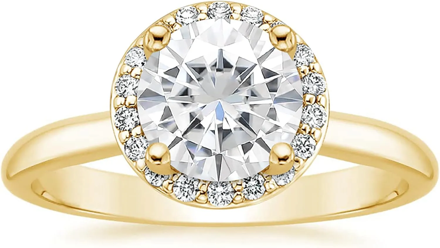 2 in 1 Simulated Diamond Ring Set Stackable Rings for Women Anniversary Ring Engagement Ring Exquisite Jewelry (Gold, 8)