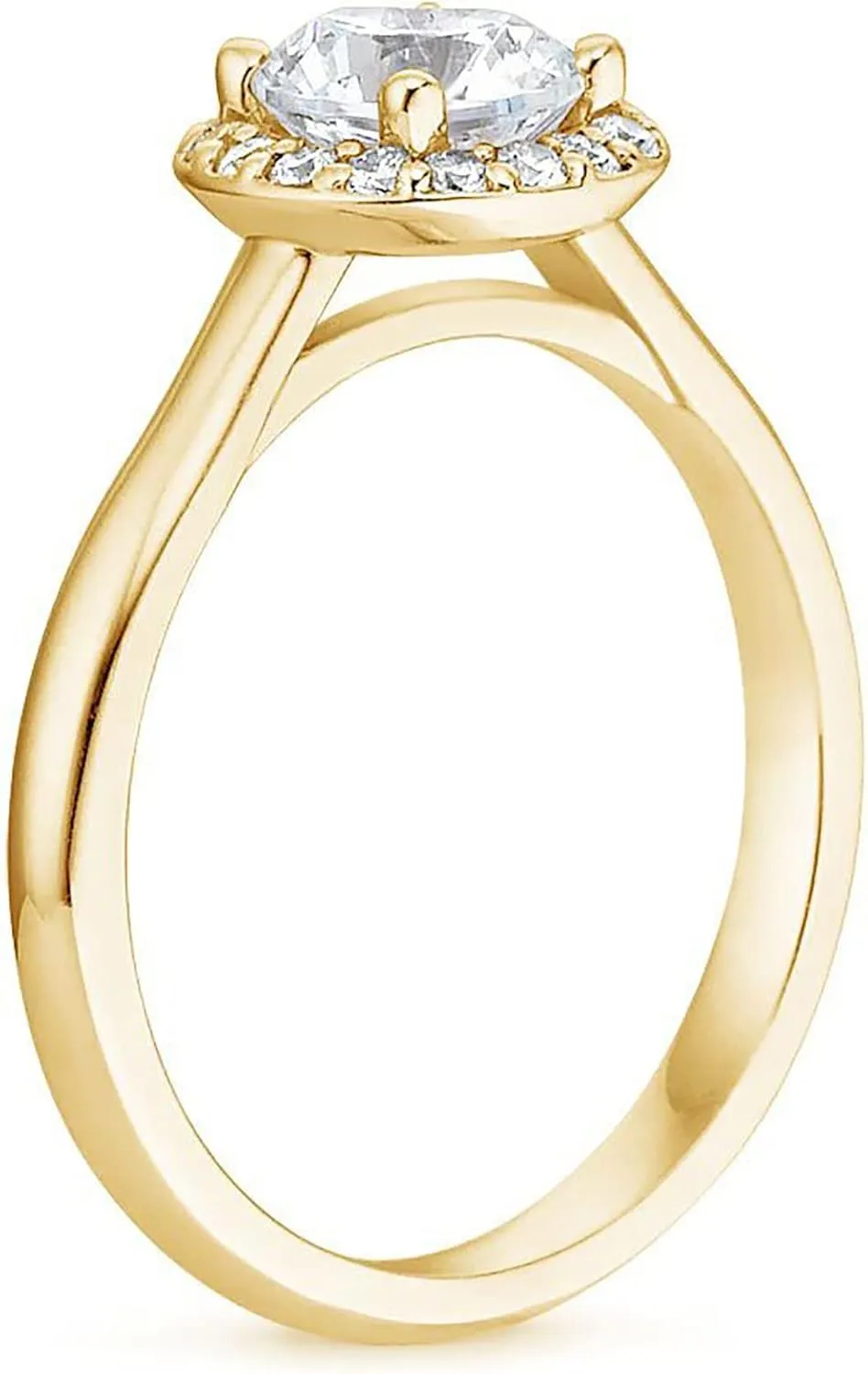 2 in 1 Simulated Diamond Ring Set Stackable Rings for Women Anniversary Ring Engagement Ring Exquisite Jewelry (Gold, 8)