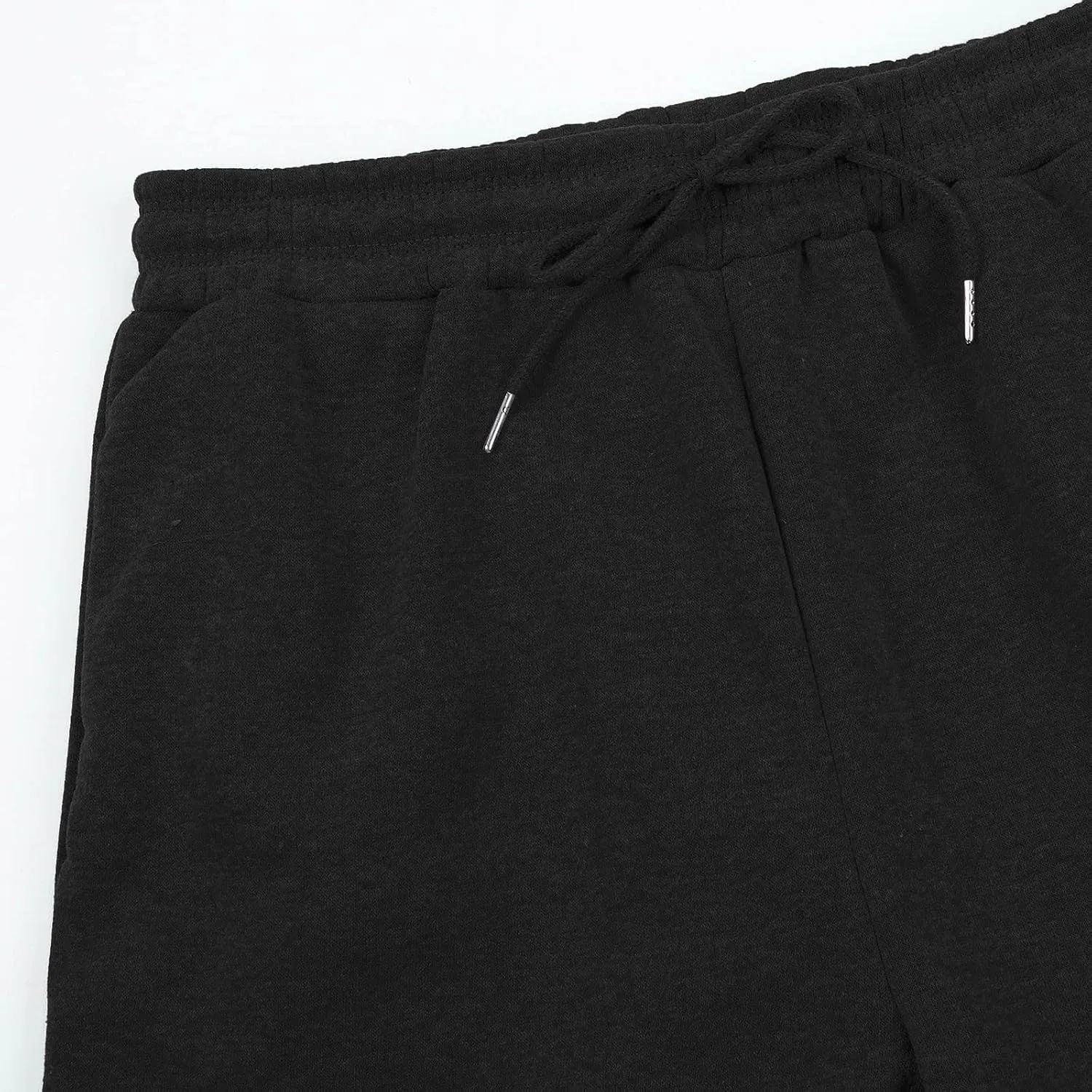 2023 Sweatpants for Women Trendy Plaid High Waist Wide Leg Pants Work Casual Loose Fit Fall Fleece Lounge Joggers