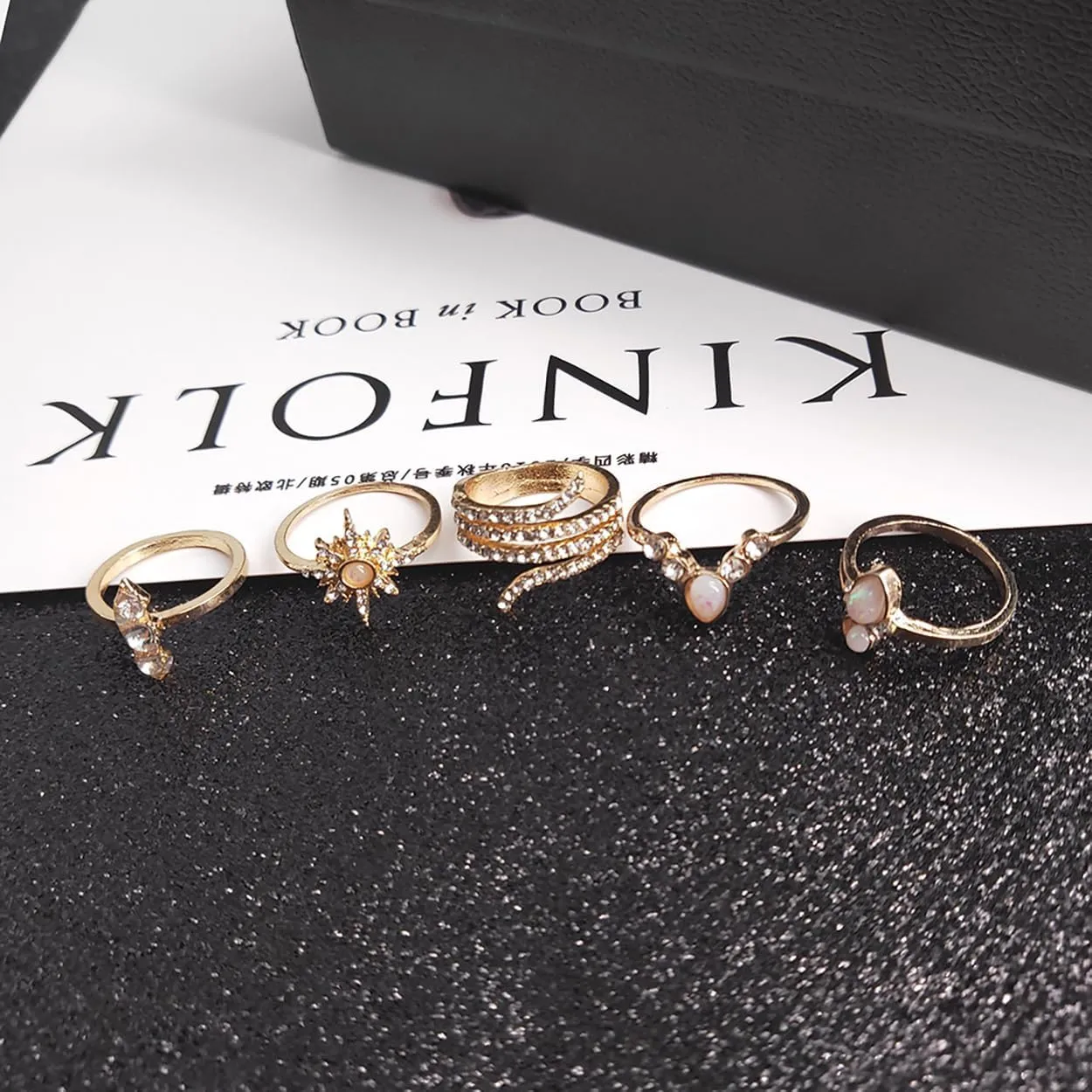 3-17 PCS Knuckle Stacking Rings for Women,Boho Vintage Finger Rings Stackable Gold Silver Moon Snake Set Multiple Rings Fashion Jewelry