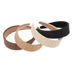 4pcs Sponge Headband for Women Wide Braided Head Hoops Women's Hair Accessory Paisley Design Sturdy and Fashionable Headwear Random