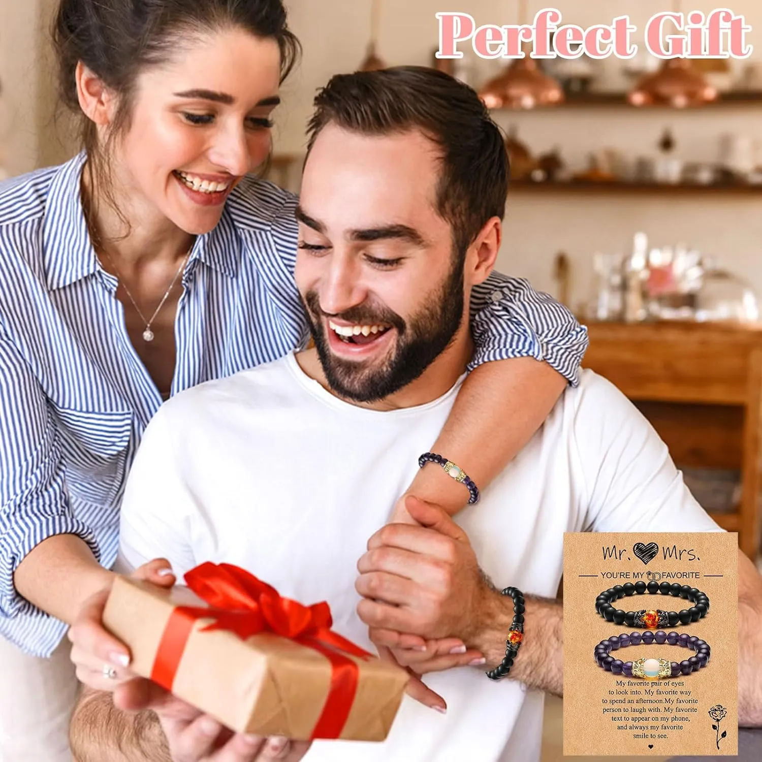 72ore Couples Bracelets Matching Bracelets for Couples Bead Bracelets Valentines Bracelets Valentines Day Gift Couples Gifts for Him and Her