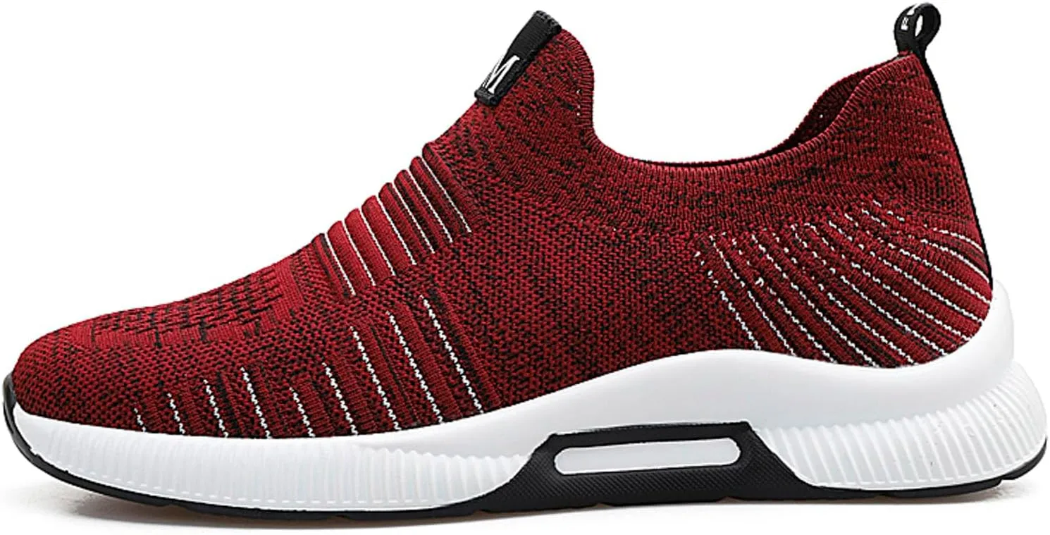 8cm Men's Elevator Shoes Men's Casual Mesh Trainers Lightweight Breathable Lace Up Sports Mens Sneaker Boots Size 13
