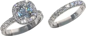 925 Silver Fashion Engagement Rings Cushion Cut Cubic Zirconia Solitaire Propose Wedding/Bridal Ring Set for Women