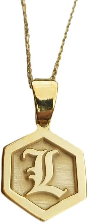 925 Sterling Silver Personalized Old English Initial Necklace Pendants Custom Letter Chain