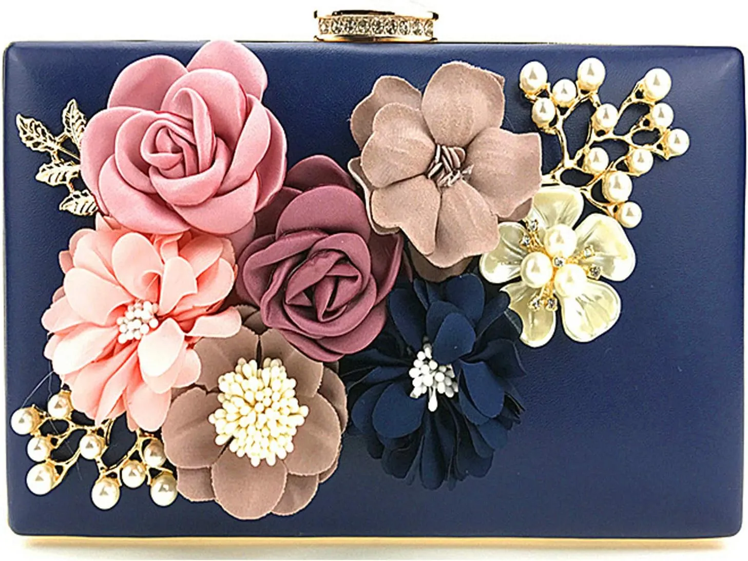 Amaze Flower Clutch Purse for Women Floral Evening Bags for Wedding Bride Formal Party