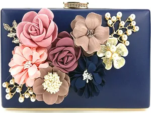 Amaze Flower Clutch Purse for Women Floral Evening Bags for Wedding Bride Formal Party
