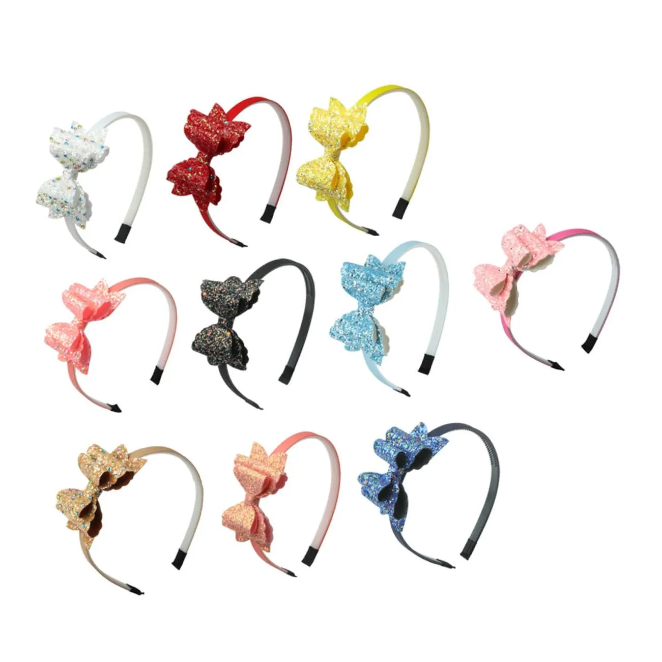 Angoily 10pcs Princess Headdress Beads and Barrettes for Boys and Girls Hair Bowknot Hair Hoops Adorable Hairband Decor Boys and Girls Headband