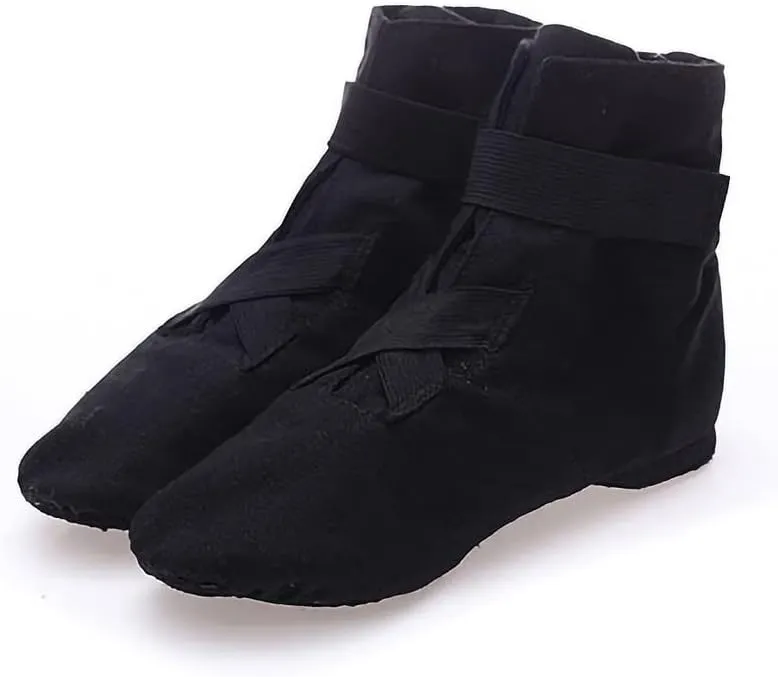 AOQUNFS Canvas Jazz Dance Boots Ballet Ballroom Practice Dancing Sneakers for Women