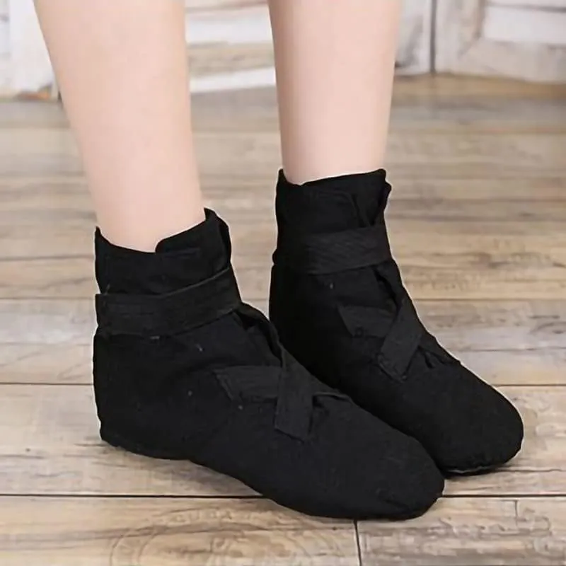 AOQUNFS Canvas Jazz Dance Boots Ballet Ballroom Practice Dancing Sneakers for Women