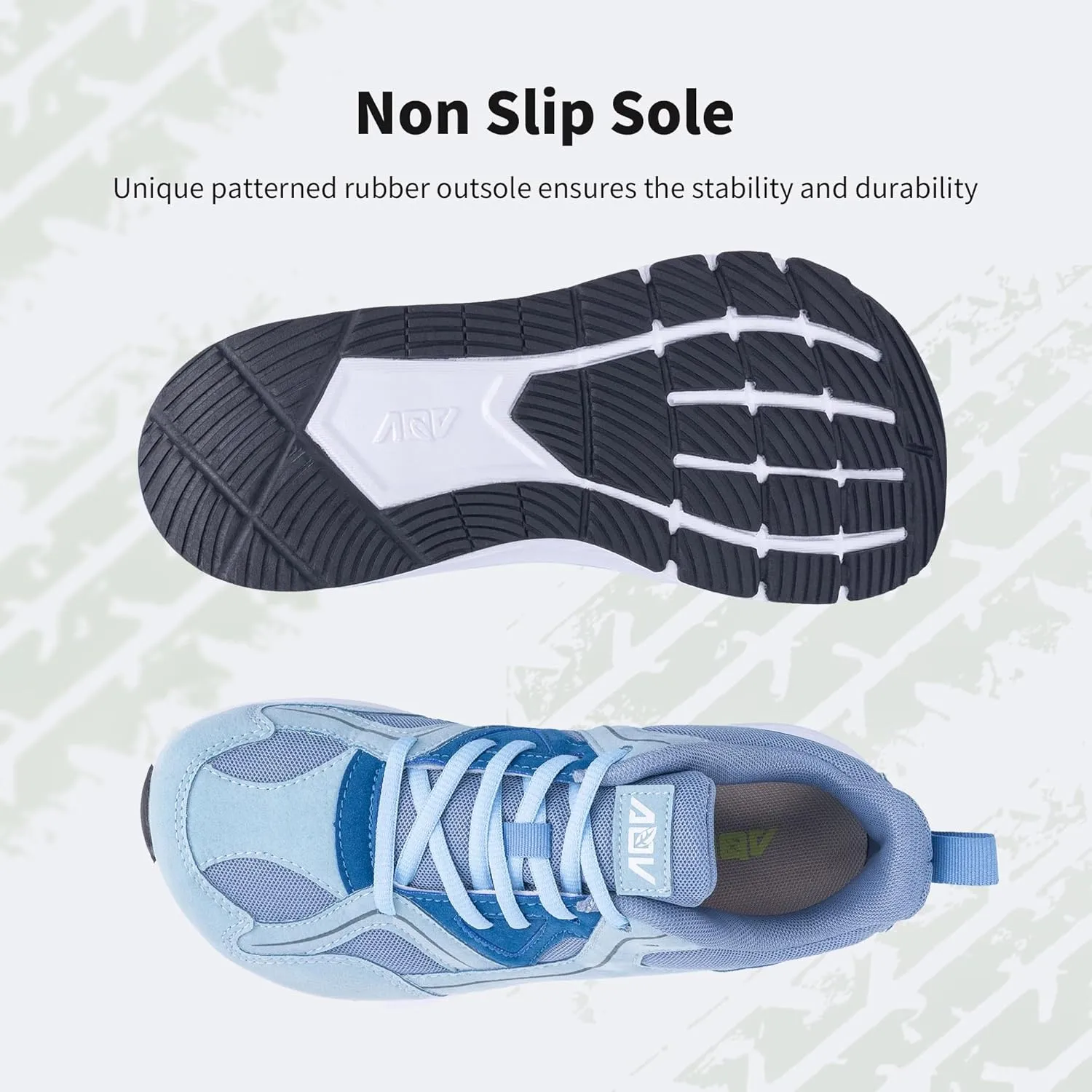 AOV Wide Toe Box Shoes Women Arch Support Walking Shoes for Plantar Fasciitis Orthotic Tennis Sneakers