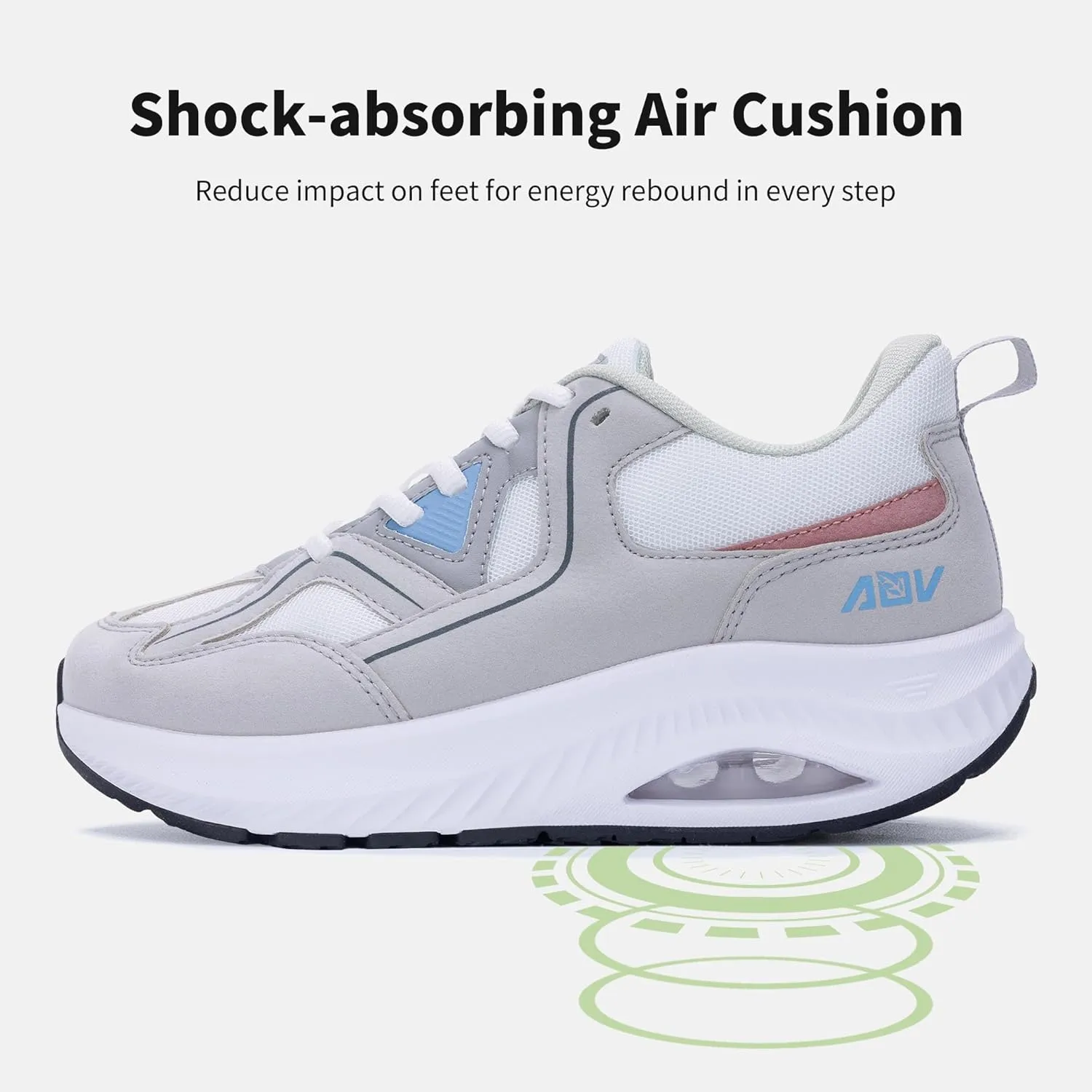 AOV Wide Toe Box Shoes Women Arch Support Walking Shoes for Plantar Fasciitis Orthotic Tennis Sneakers