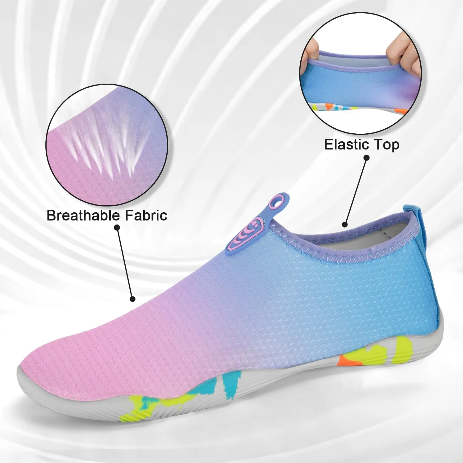 ATHMILE Water Shoes for Women Men River Aqua Shoes Barefoot Sport Quick-Dry Adult Swim Shoes for Beach Lake Pool Hiking Surfing Kayaking Camping Size