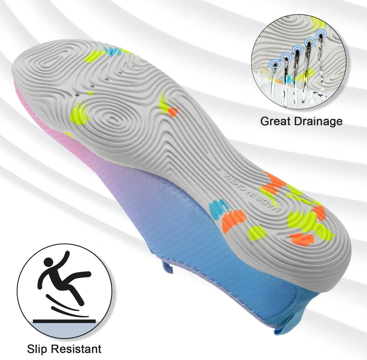 ATHMILE Water Shoes for Women Men River Aqua Shoes Barefoot Sport Quick-Dry Adult Swim Shoes for Beach Lake Pool Hiking Surfing Kayaking Camping Size