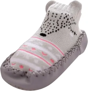 Baby Girl Shoes, 0-24 Months Newborn Baby Boys Girls Cartoon Sock Shoes Non-Slip First Walkers Shoes Black Boots