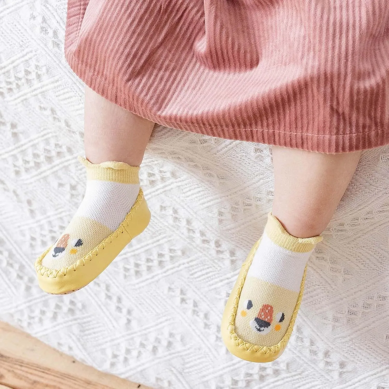 Baby Girl Shoes, 0-24 Months Newborn Baby Boys Girls Cartoon Sock Shoes Non-Slip First Walkers Shoes Black Boots