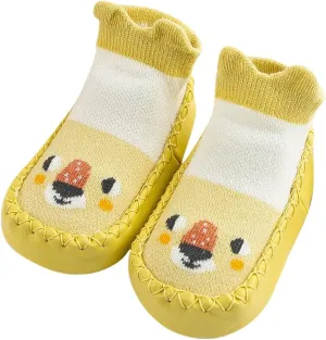 Baby Girl Shoes, 0-24 Months Newborn Baby Boys Girls Cartoon Sock Shoes Non-Slip First Walkers Shoes Black Boots