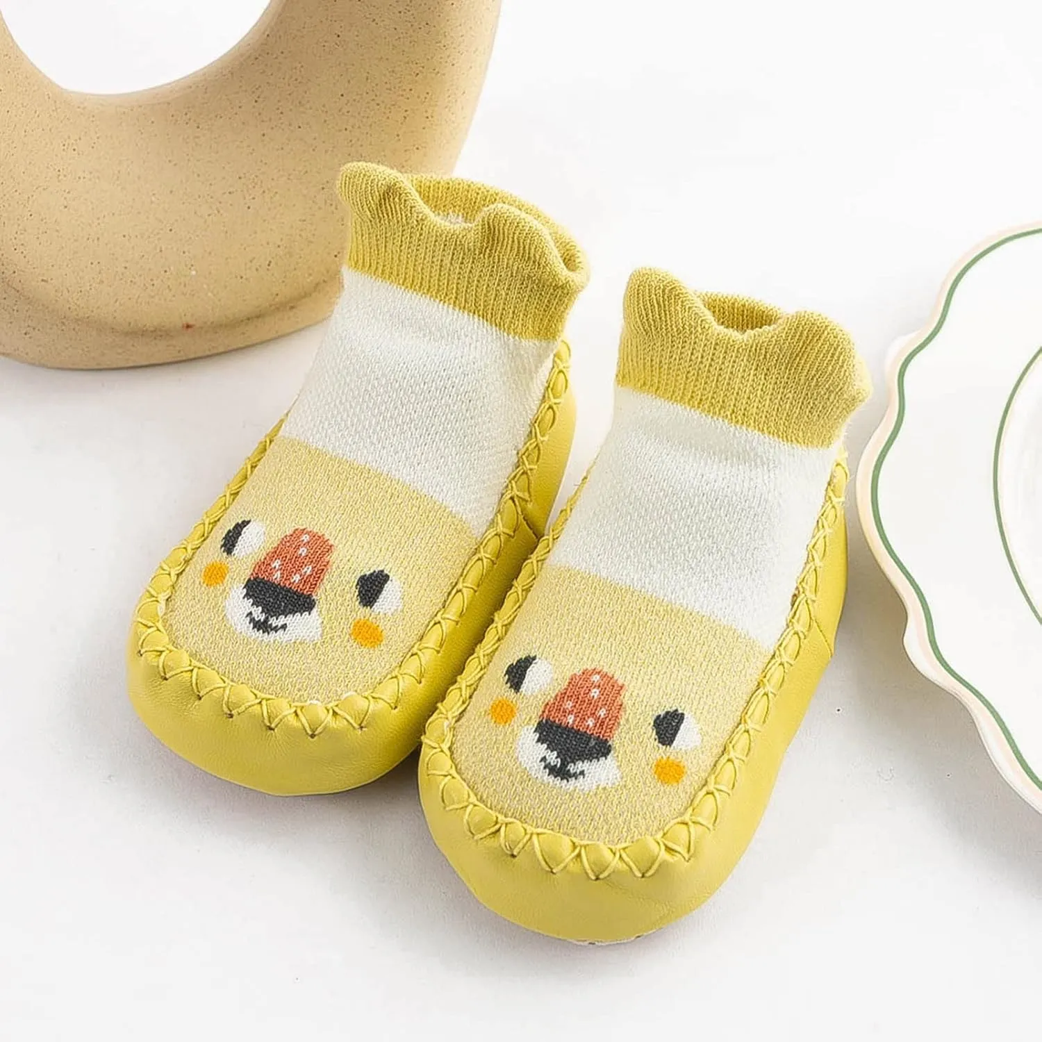 Baby Girl Shoes, 0-24 Months Newborn Baby Boys Girls Cartoon Sock Shoes Non-Slip First Walkers Shoes Black Boots