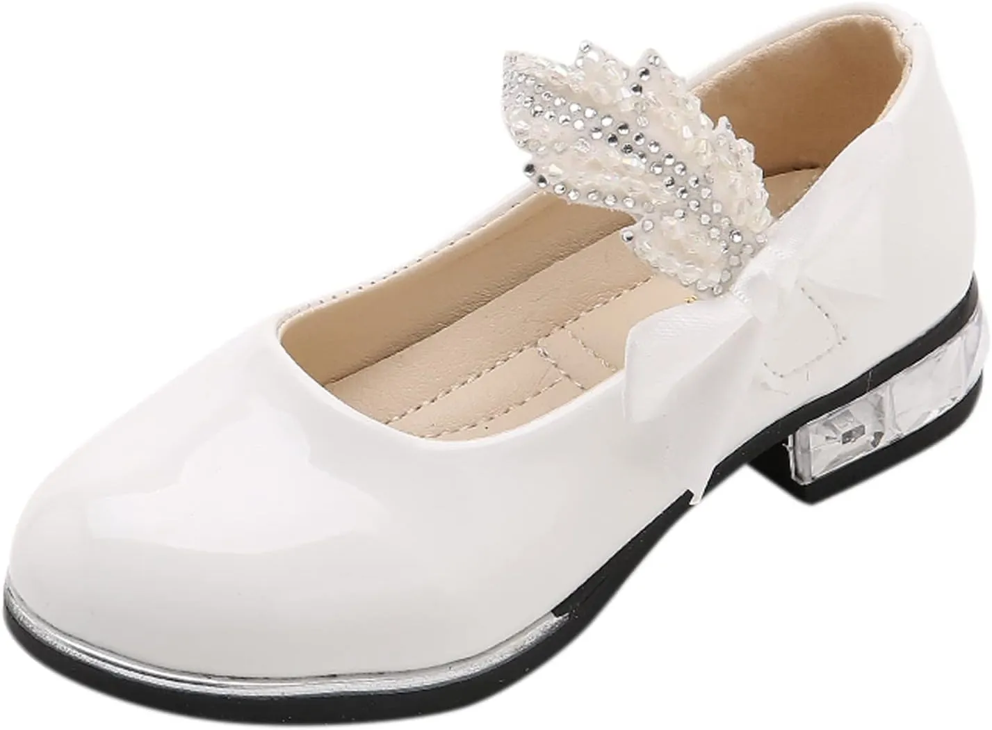 Baby Girl Shoes, 3-13 Years Little Girls Kids Low Heel Bowknot Princess Shoes Wedding School Party Dress Shoes