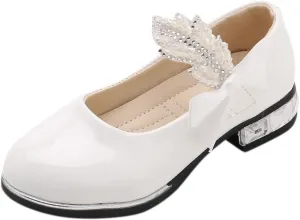 Baby Girl Shoes, 3-13 Years Little Girls Kids Low Heel Bowknot Princess Shoes Wedding School Party Dress Shoes