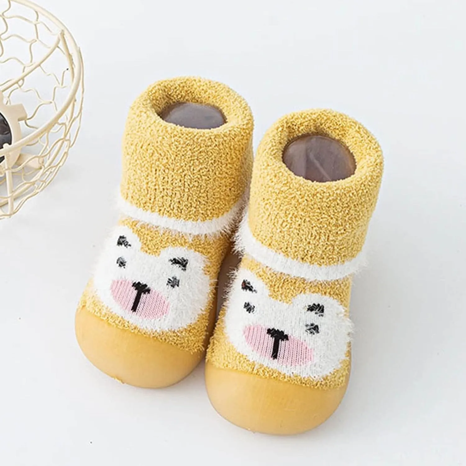 Baby Girl Shoes,Baby Sock Shoes Infant Boys Cartoon Fleece Warm The Floor Socks Non Slip Prewalker Shoes 0-3 Years