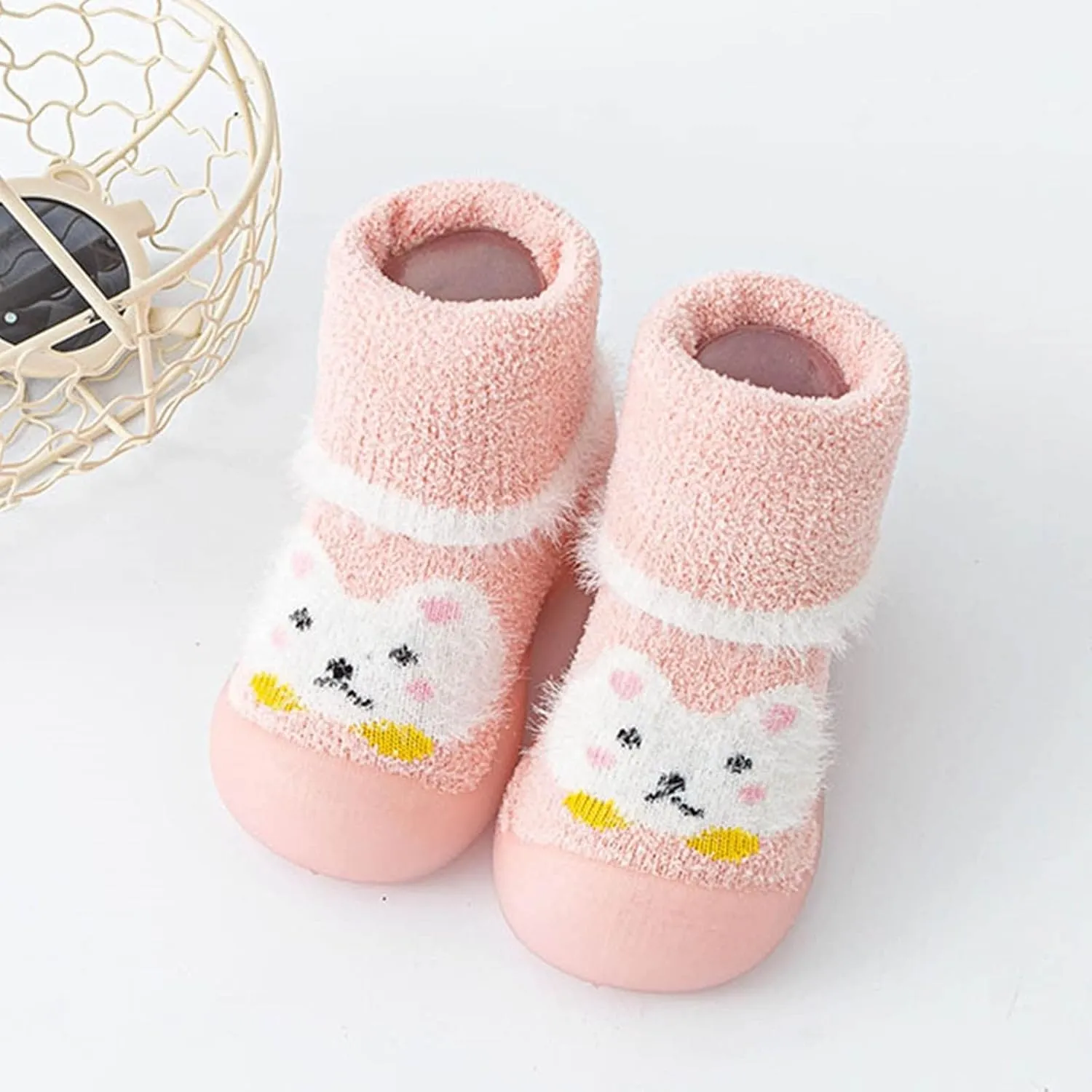Baby Girl Shoes,Baby Sock Shoes Infant Boys Cartoon Fleece Warm The Floor Socks Non Slip Prewalker Shoes 0-3 Years