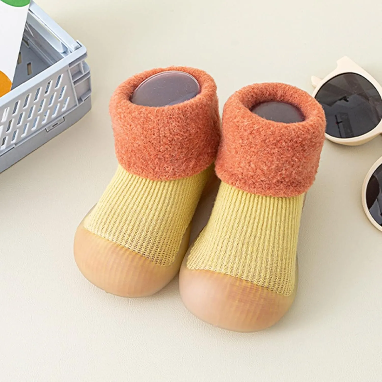 Baby Shoes Girls,Baby Girl Shoes Sock Shoes Anti-Slip Fuzzy Slipper Breathable Home Work Shoes 0-3 Years