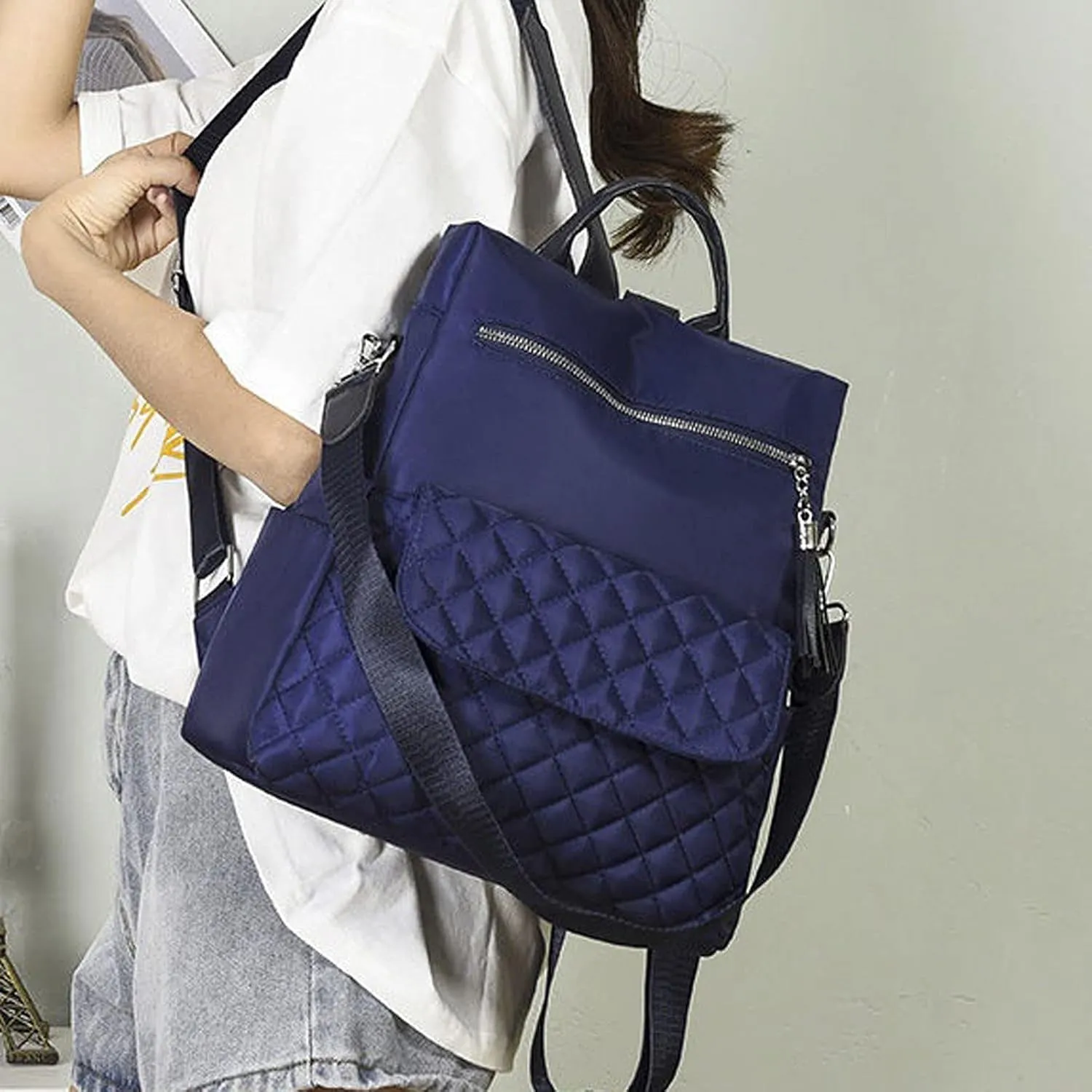 Backpack women Backpacks Large Capacity Female School Bag Casual Laptop For Ladies Bags (Black)