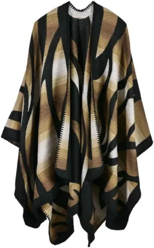 Bakerdani Women's Winter Wrap Blanket Poncho Cape Shawl Cardigans