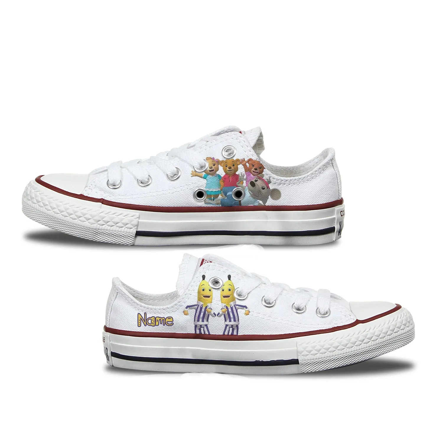 Bananas in Pyjamas Kids Custom Converse Shoes