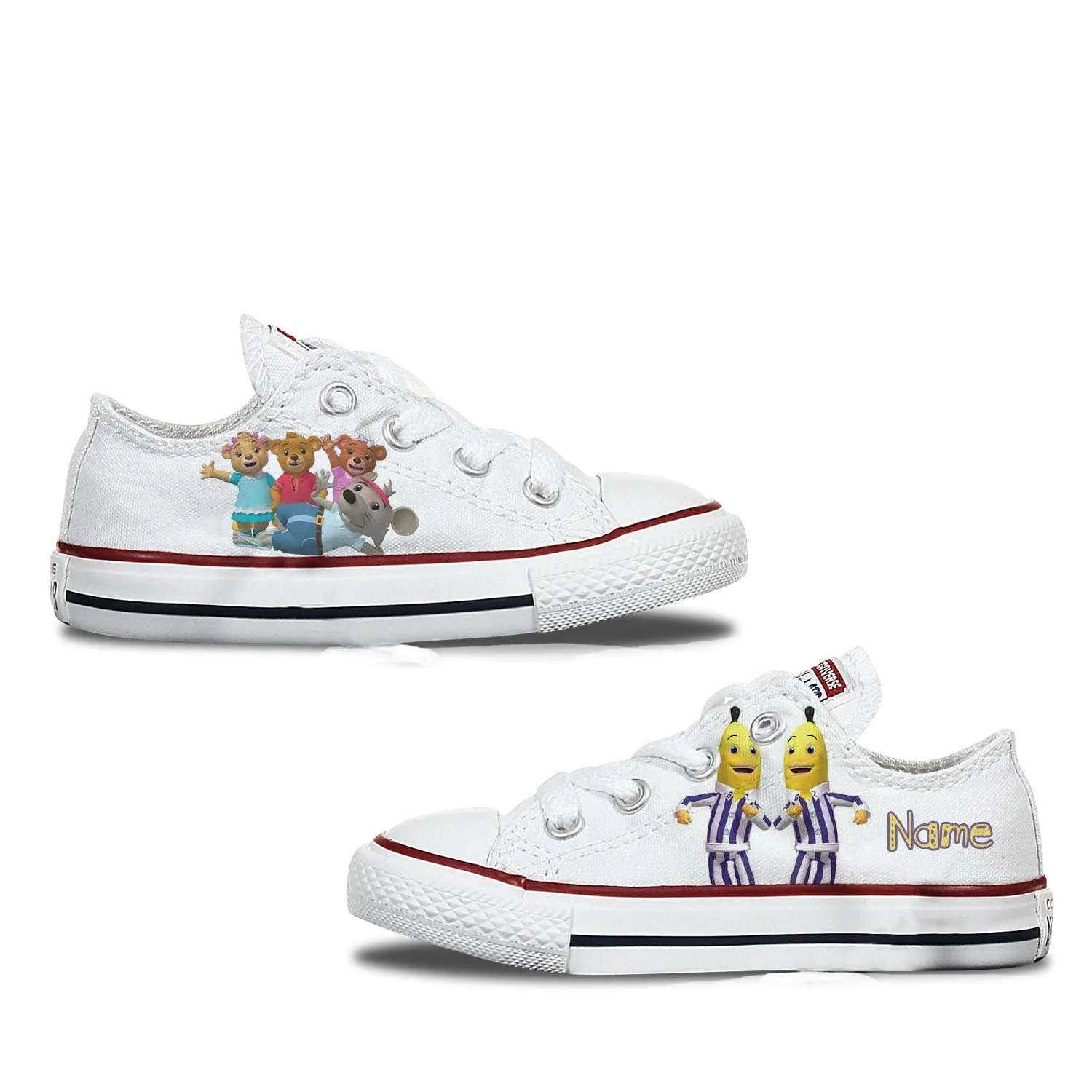 Bananas in Pyjamas Kids Custom Converse Shoes