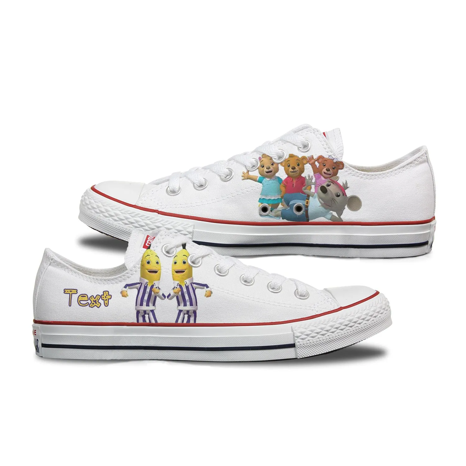 Bananas in Pyjamas Kids Custom Converse Shoes