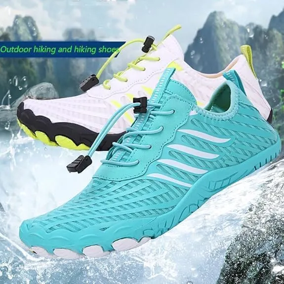 Barefoot Shoes Women Men Grounded Footwear Hike Aqua Shoes, Non-Slip Beach Drain Pool Swim Surf Water Sneakers