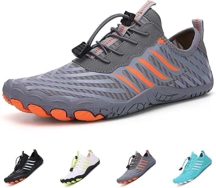 Barefoot Shoes Women Men Grounded Footwear Hike Aqua Shoes, Non-Slip Beach Drain Pool Swim Surf Water Sneakers
