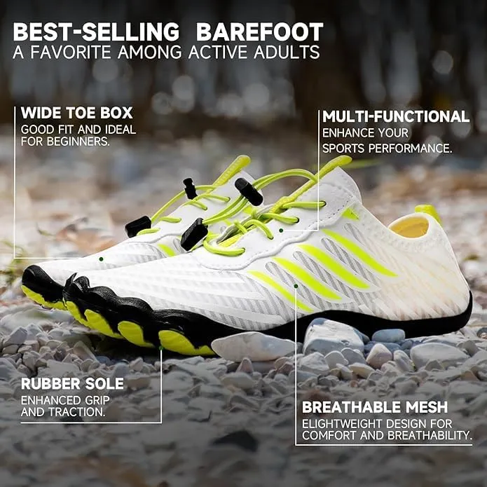 Barefoot Shoes Women Men Grounded Footwear Hike Aqua Shoes, Non-Slip Beach Drain Pool Swim Surf Water Sneakers