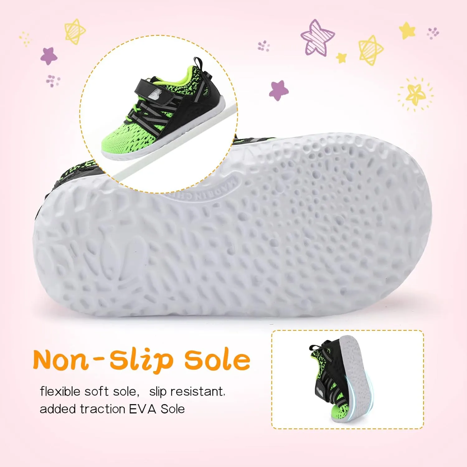 BARERUN Baby Sneakers Toddler Shoes Soft Anti-Slip Sole Newborn First Walkers Infant Toddler Breathable Athletic Running Shoes