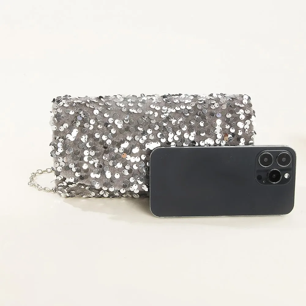 Beaded Sequins Money Purse Bling Purses Sequin Purse Evening Clutch Crossbody Shoulder Handbag for Party Prom Wedding