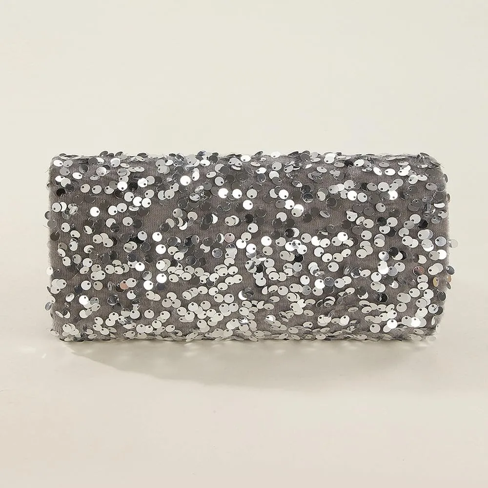 Beaded Sequins Money Purse Bling Purses Sequin Purse Evening Clutch Crossbody Shoulder Handbag for Party Prom Wedding