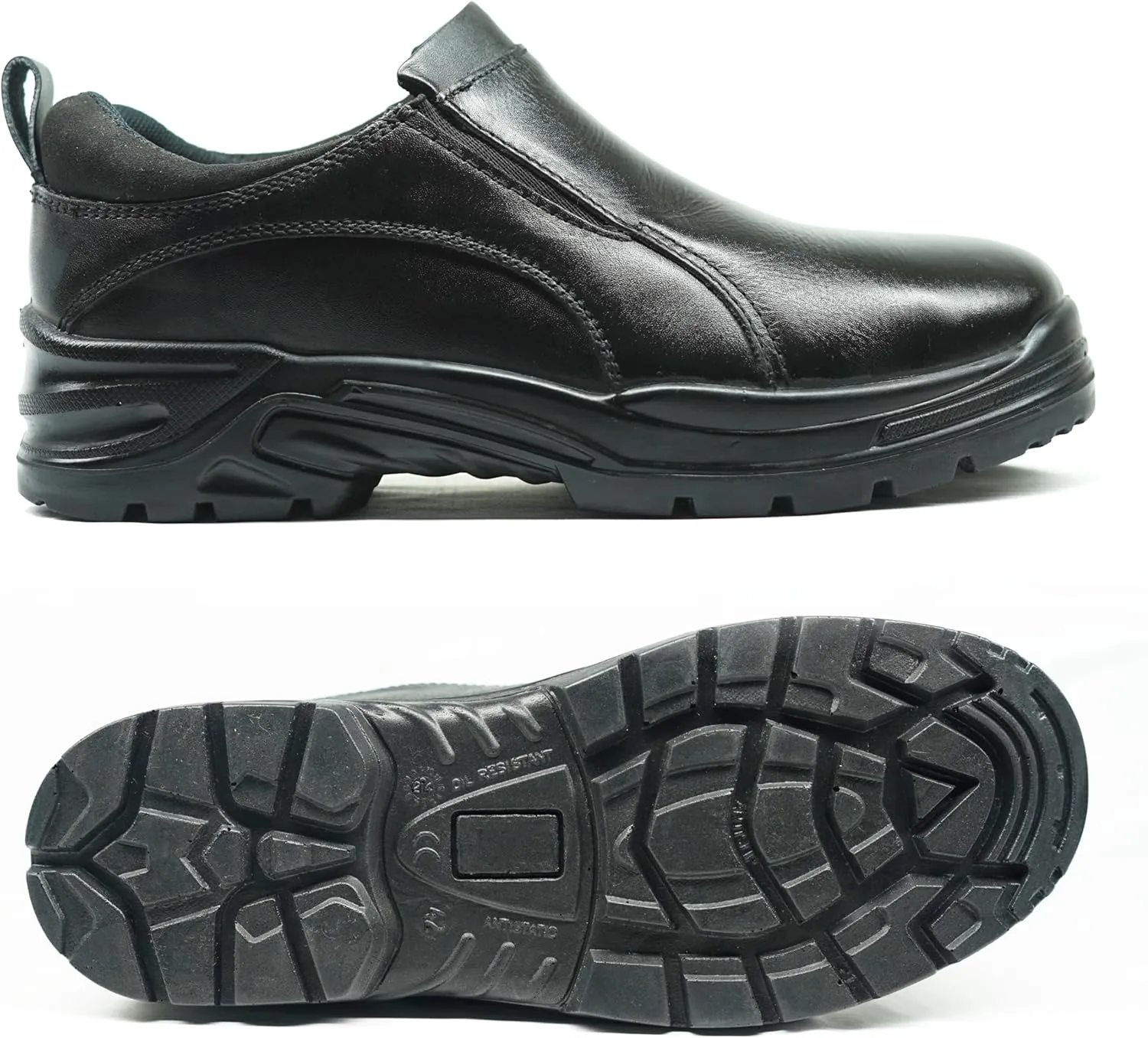 Black Waterproof Steel Toe Work Boots for Men & Women | Women & Men's Steel Toe Boots | Non-Slip- Slip-On Safety Sneakers-Industrial Shoes for Construction, Warehouse, and Outdoor Work Shoes for Youth & Adult