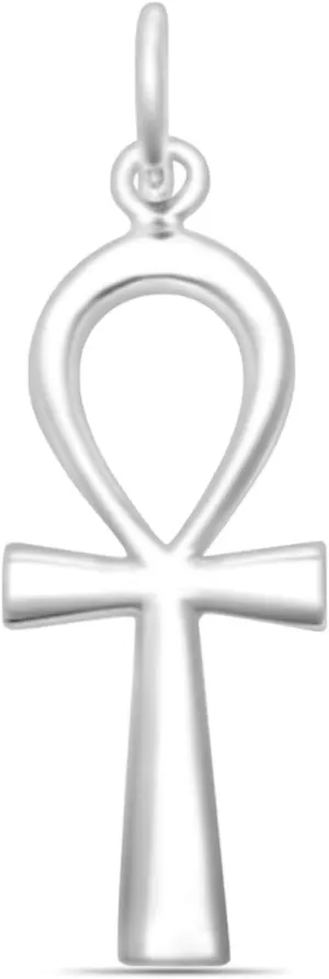 Blue Apple Co. Ankh Pendant Charm 925 Sterling Silver Egyptian Cross Ankh Choose Color