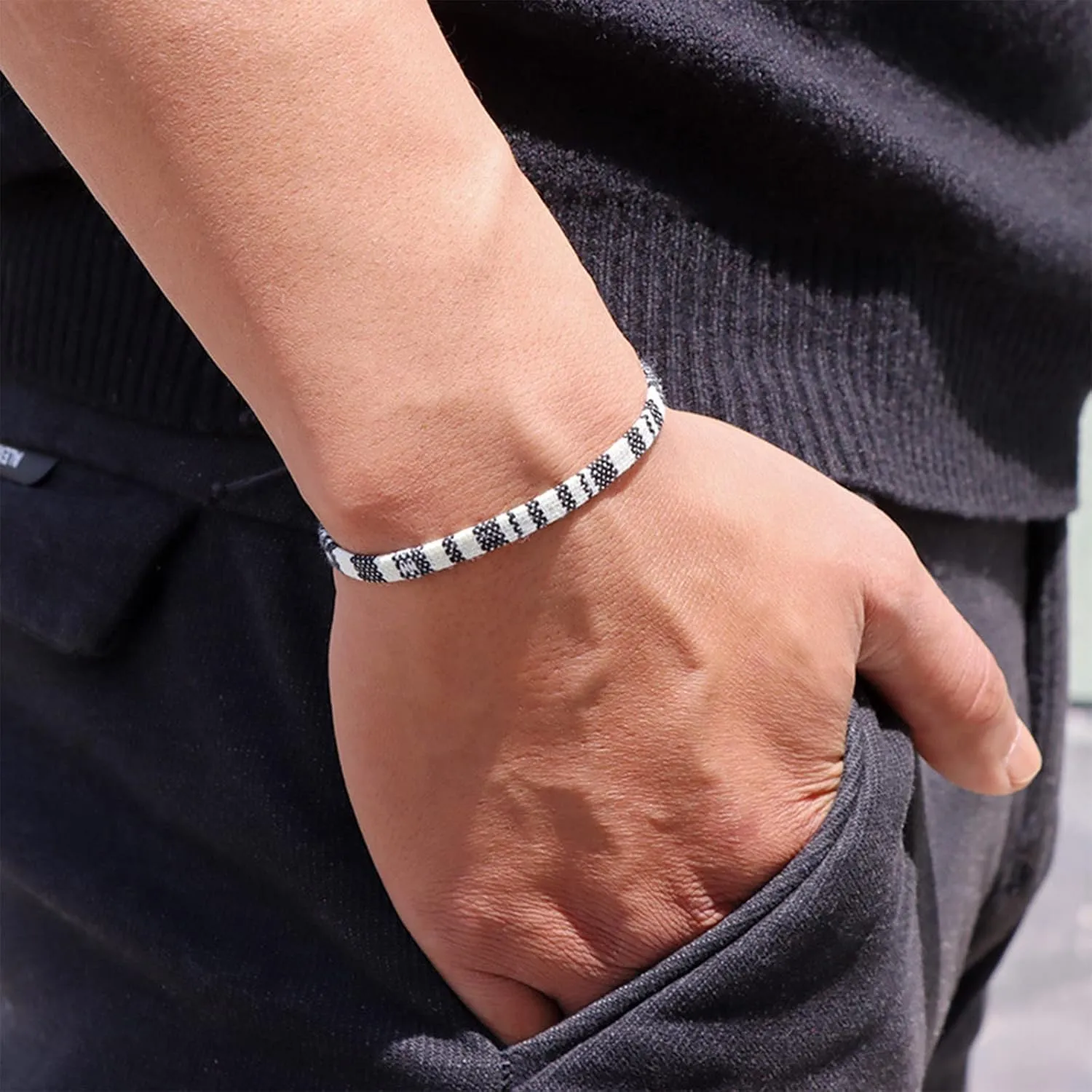 Boho Bracelets for Women,Adjustable Hemp Braided Bracelets Wristbands Friendship Woven Bracelets Handmade Gifts for Friends