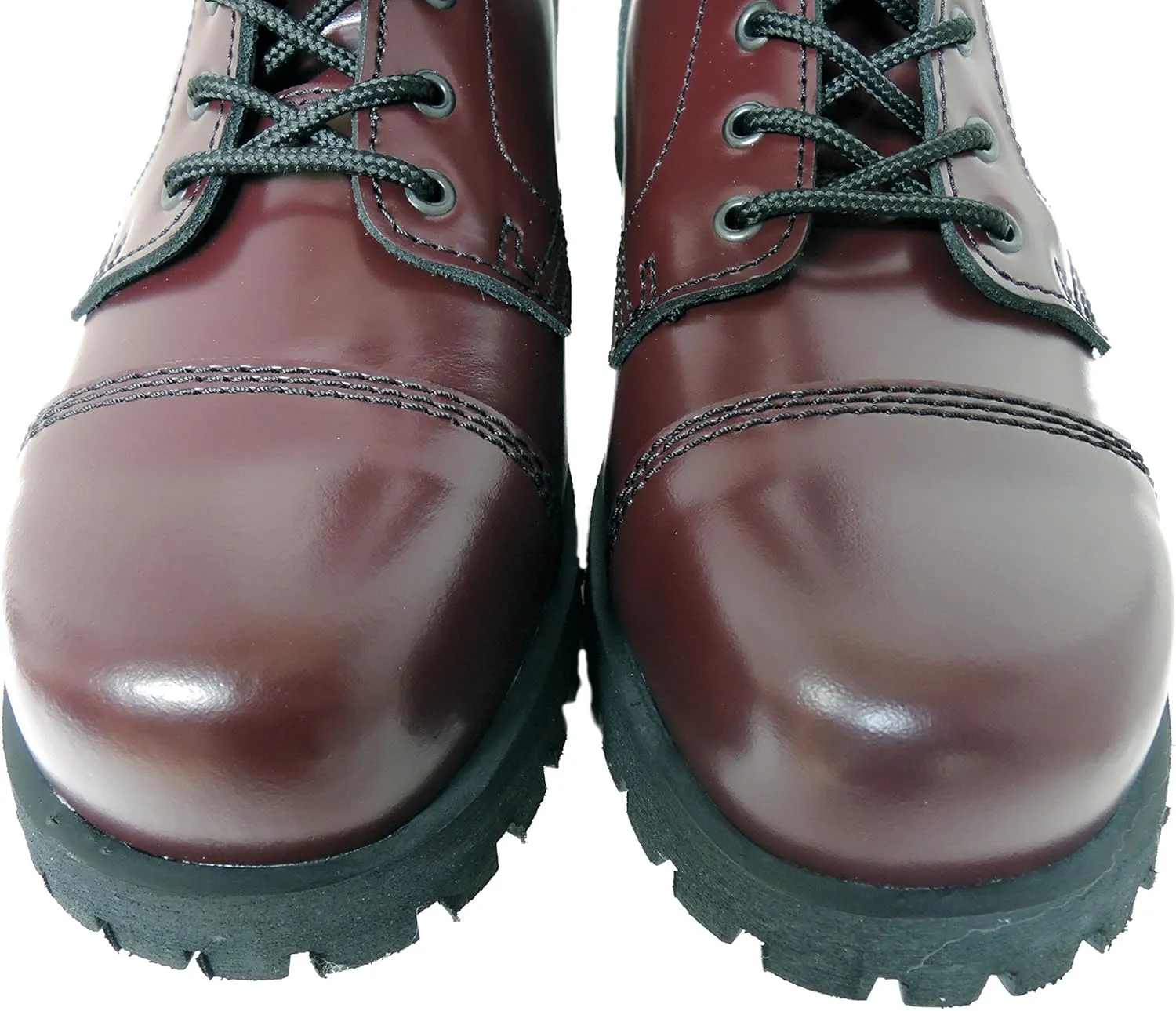 Boots & Braces England Mens 14 Eye Oxblood Steel Toe Rangers