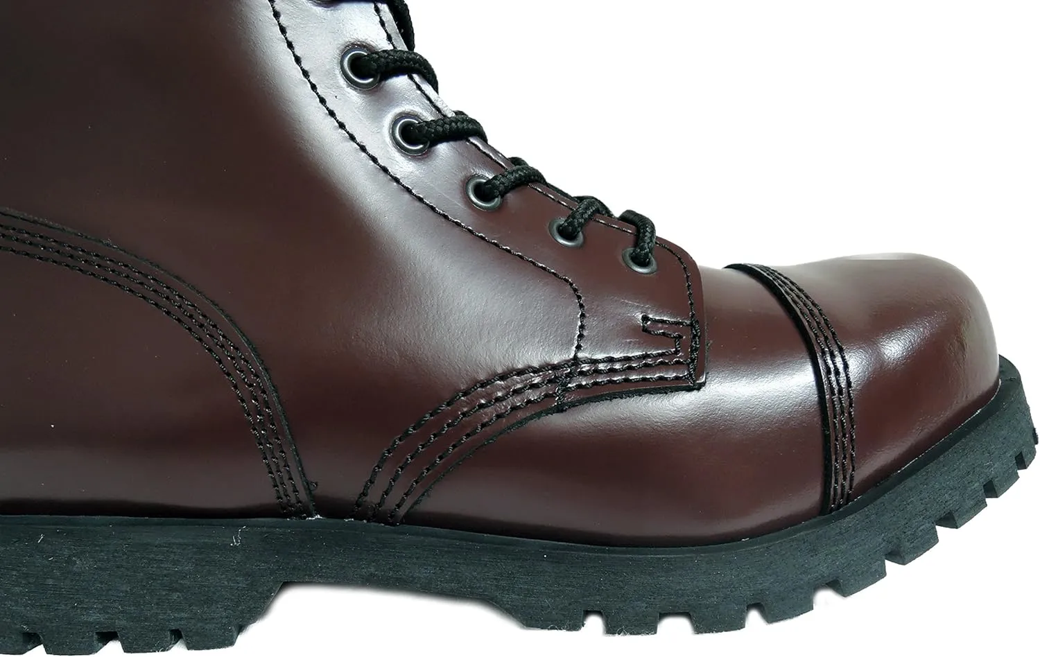Boots & Braces England Mens 14 Eye Oxblood Steel Toe Rangers