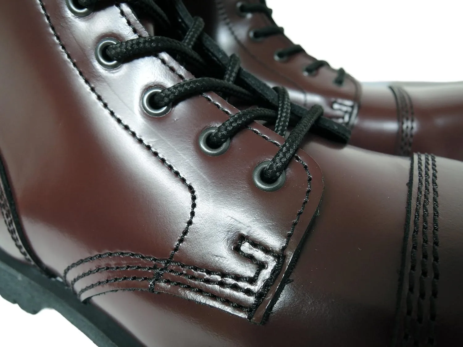 Boots & Braces England Mens 14 Eye Oxblood Steel Toe Rangers