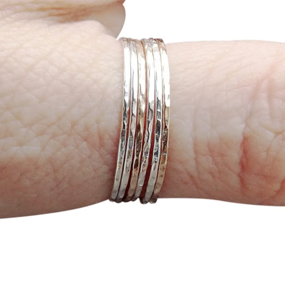 Build A Set! Super Skinny Stacking,Knuckle, or Thumb Rings,Gold Rings,Stacking Rings,Knuckle Rings,Skinny Rings,Thin Rings, Hammered Ring